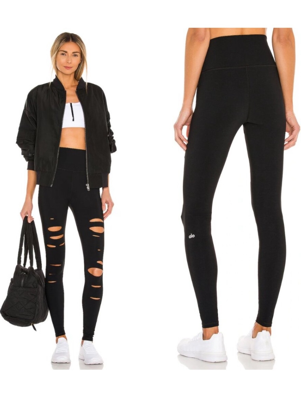Alo Yoga Ripped Warrior Leggings Size S